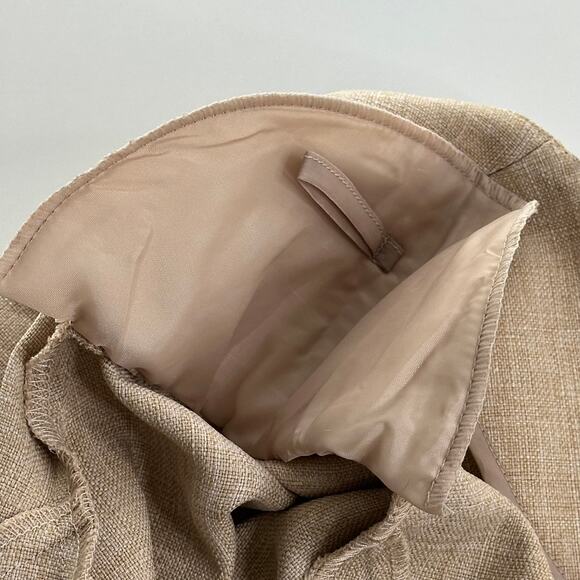 Alfred Dunner Tan Embroidered 3/4 Sleeve Blazer Jacket Cardigan Womens Size 8 - Picture 7 of 10